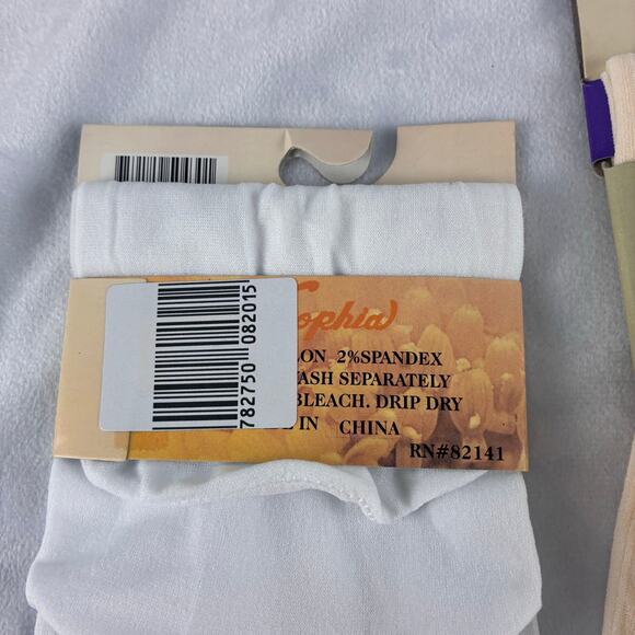 Vintage Dead Stock Ladies Trouser Socks Anklet Sophia Max Grey 9-11 White Cream - Picture 4 of 6